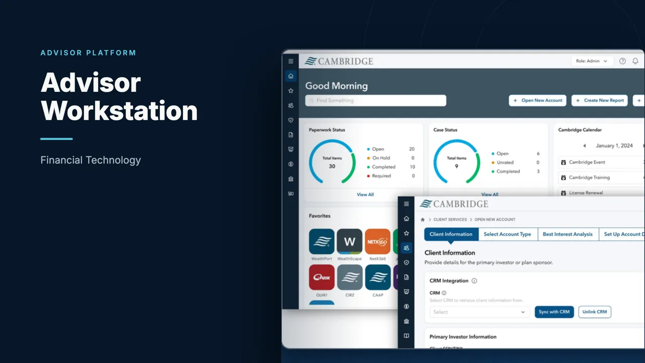 Advisor Workstation project overview